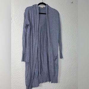 Long sleeve cardigan with hood